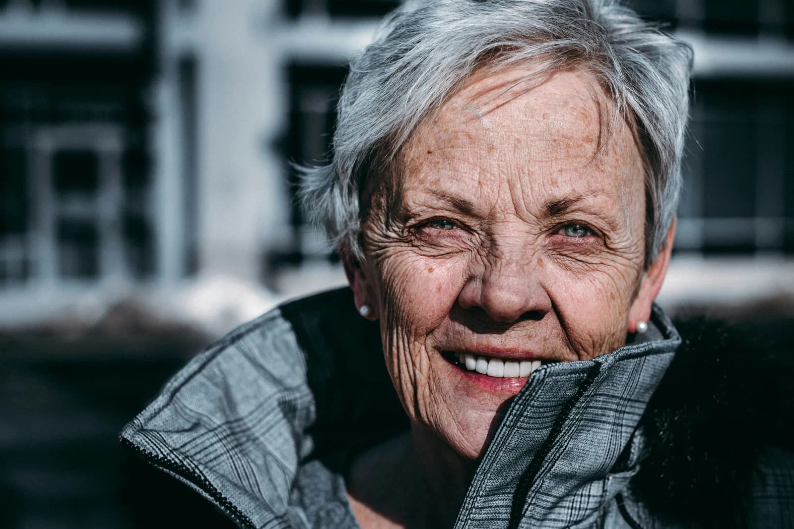 Smiling older adult representing healthy aging